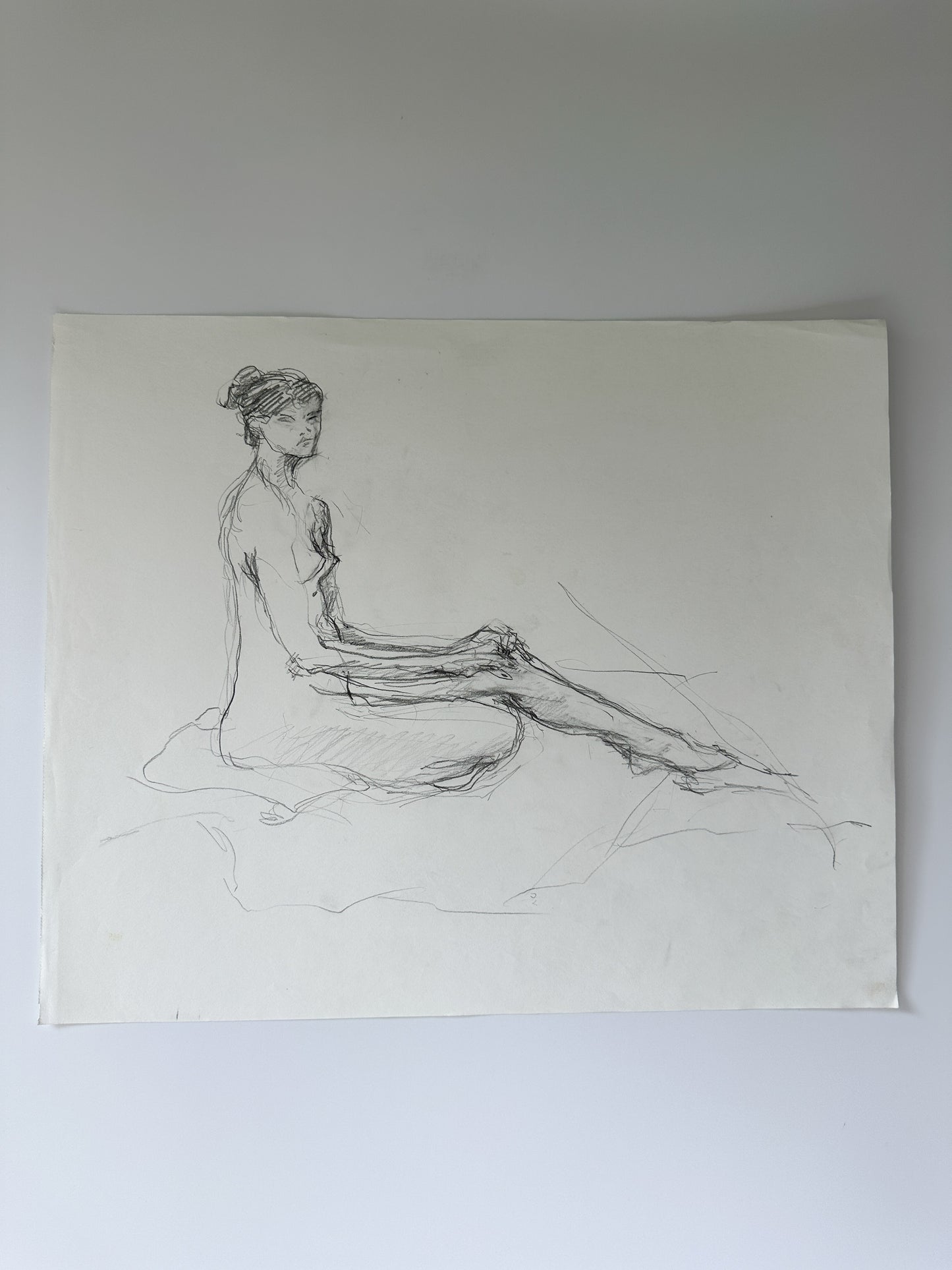 SERIES: 34 Nudes on White Paper by Jane Matteson