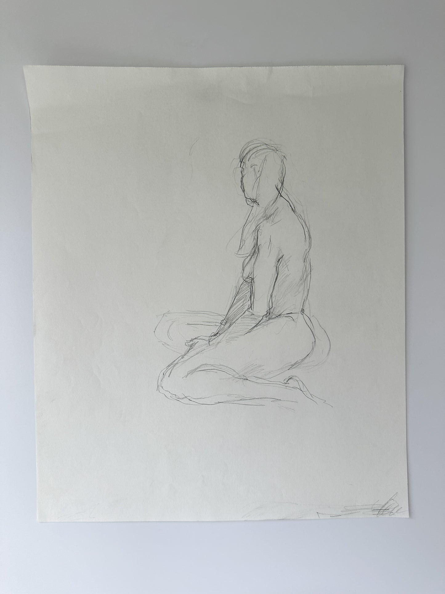 SERIES: 34 Nudes on White Paper by Jane Matteson