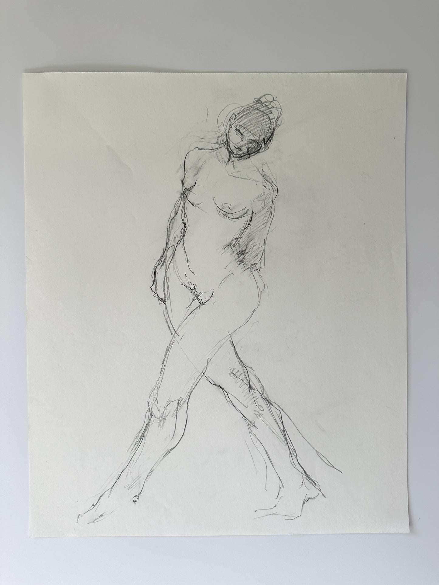 SERIES: 34 Nudes on White Paper by Jane Matteson
