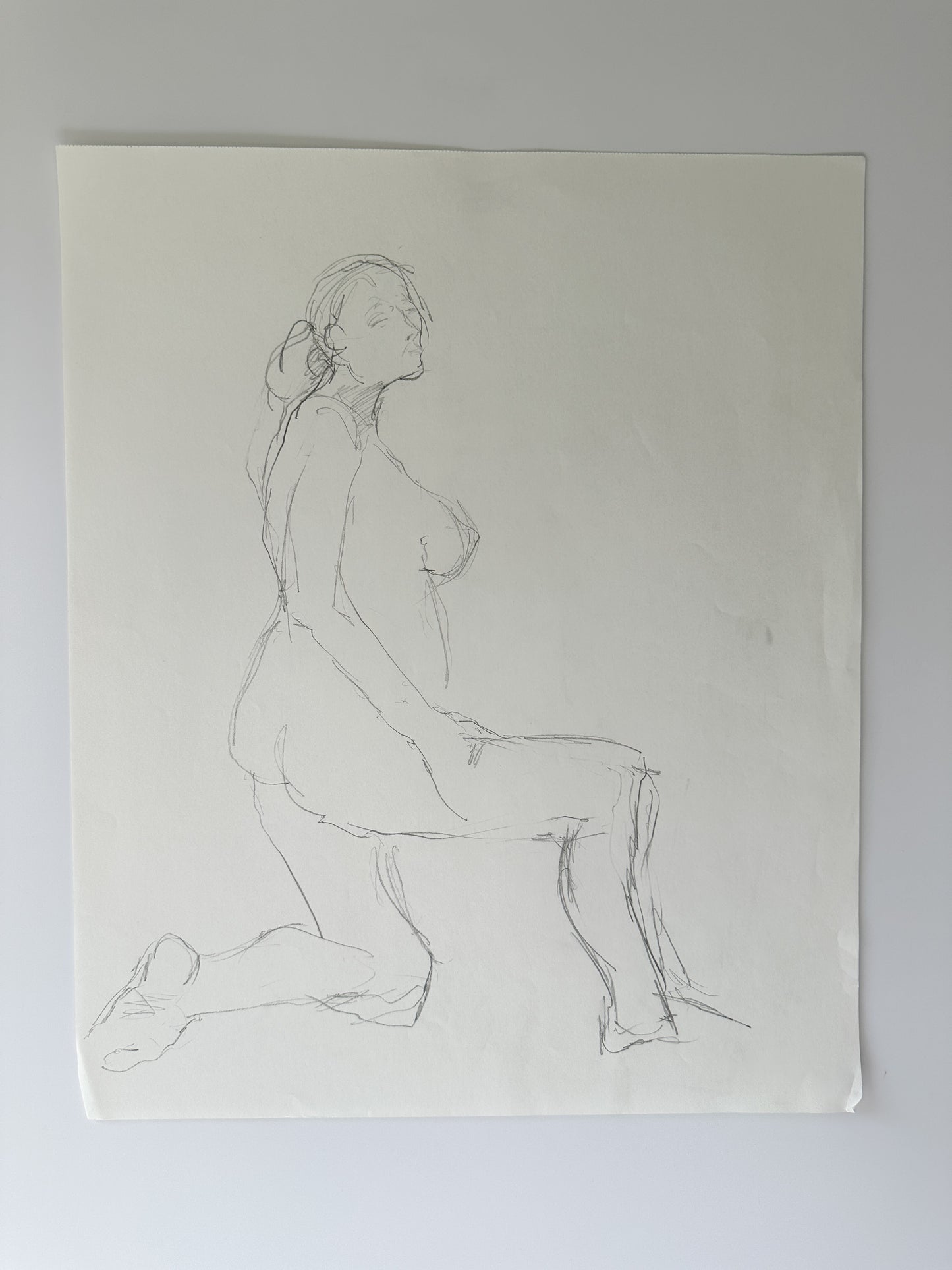 SERIES: 34 Nudes on White Paper by Jane Matteson