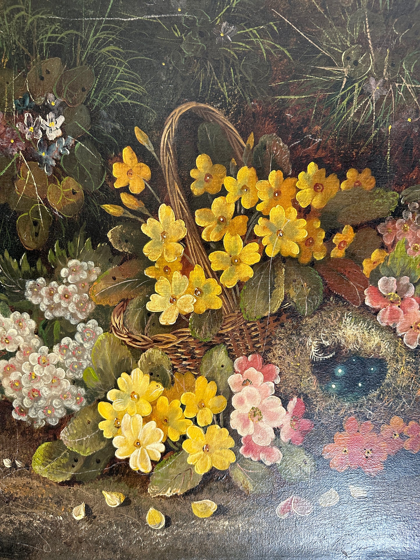 Antique Floral Oil Painting (signed)