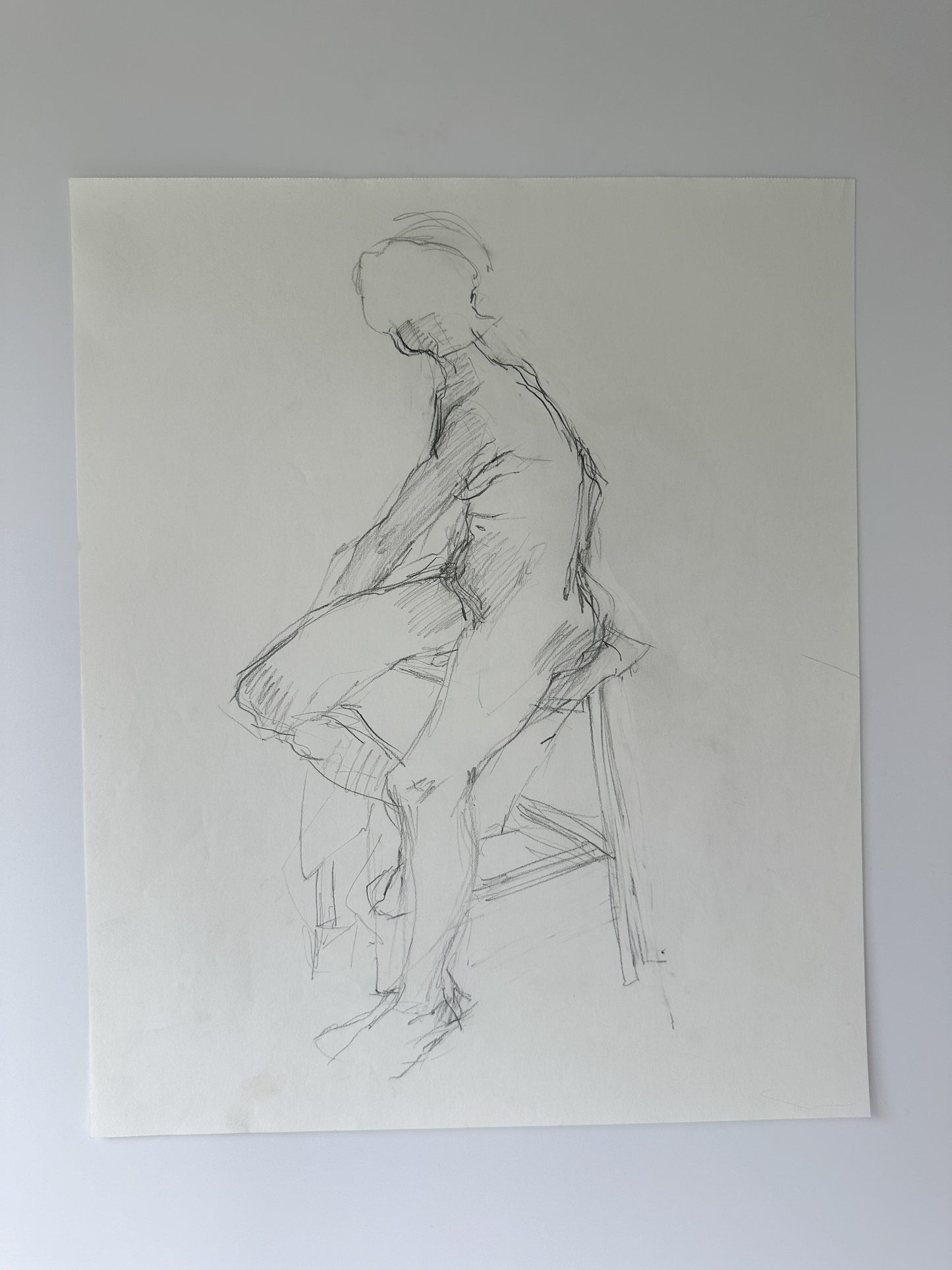 SERIES: 34 Nudes on White Paper by Jane Matteson