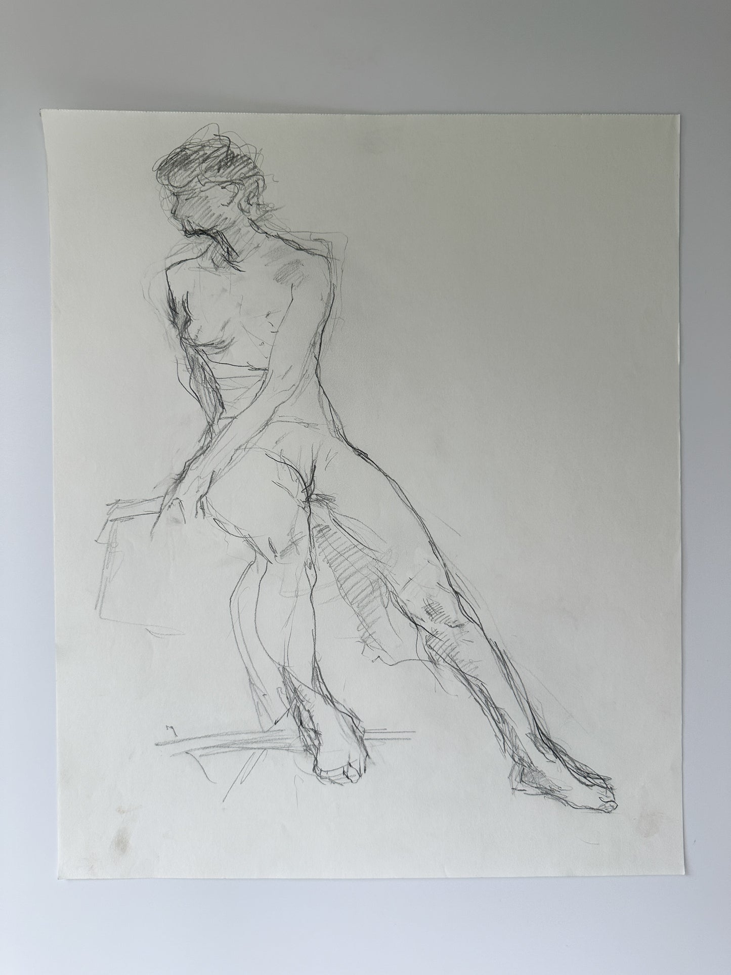 SERIES: 34 Nudes on White Paper by Jane Matteson
