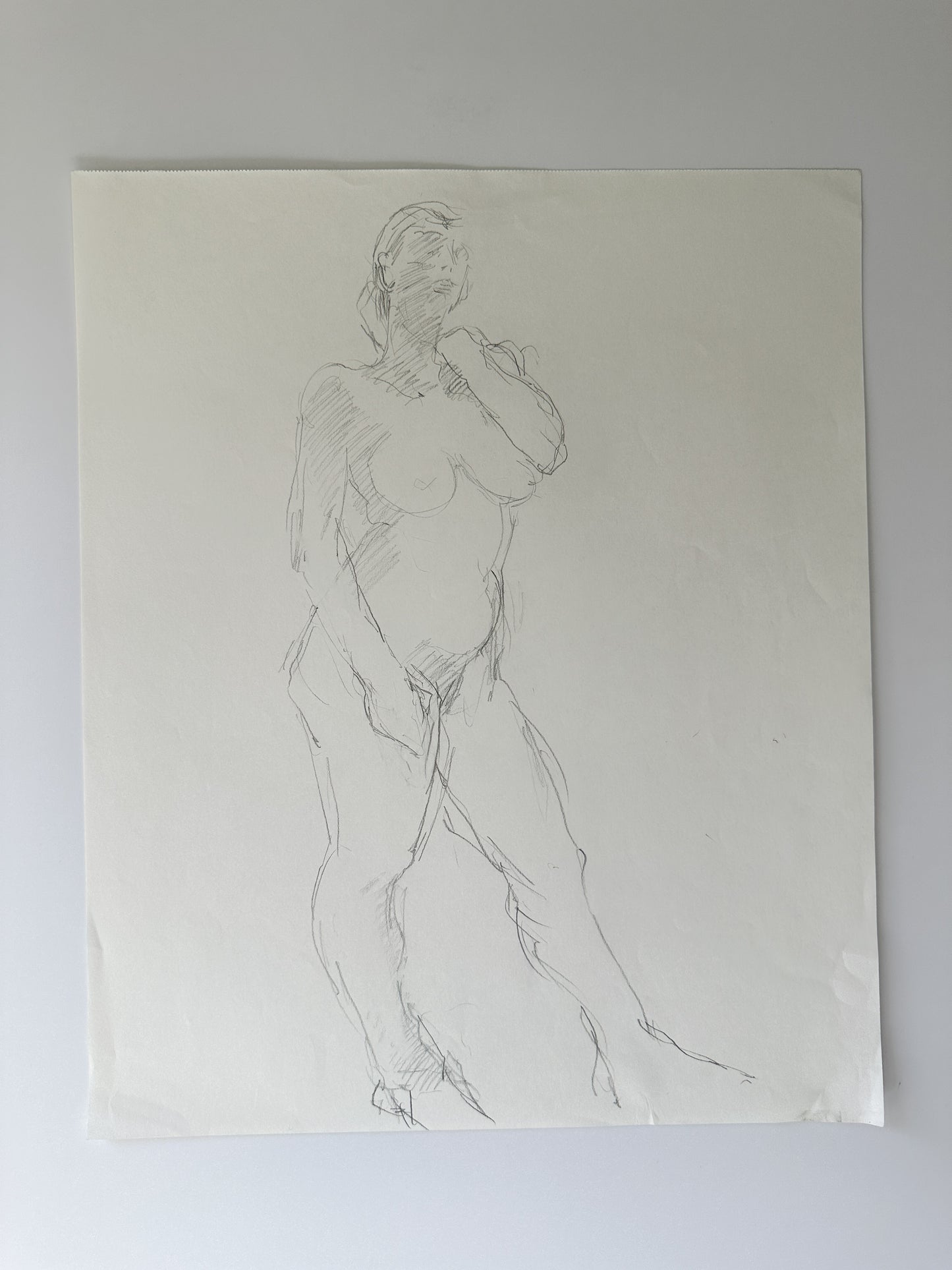 SERIES: 34 Nudes on White Paper by Jane Matteson