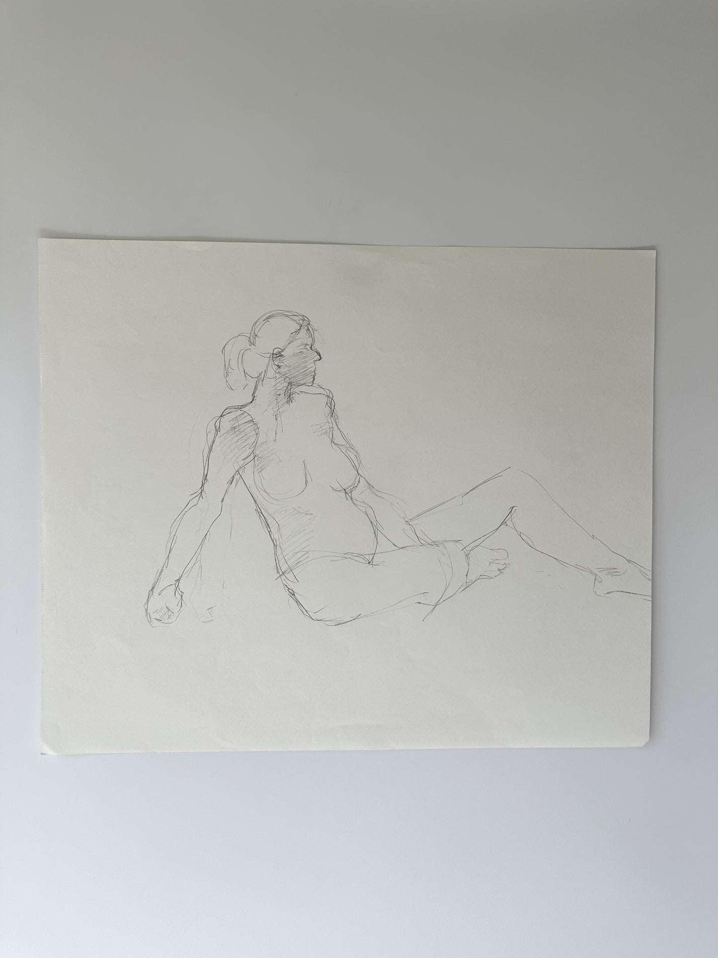 SERIES: 34 Nudes on White Paper by Jane Matteson