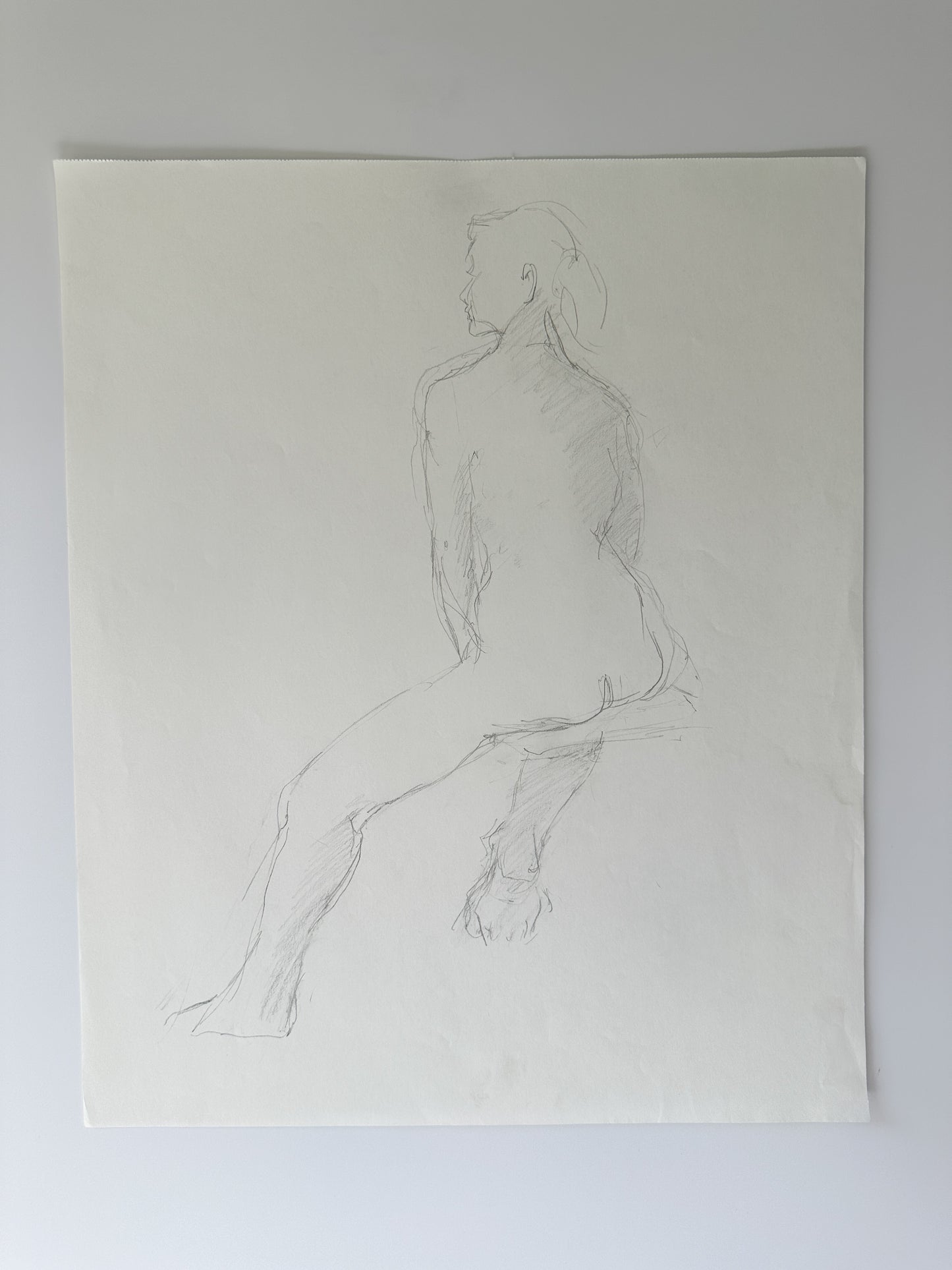 SERIES: 34 Nudes on White Paper by Jane Matteson