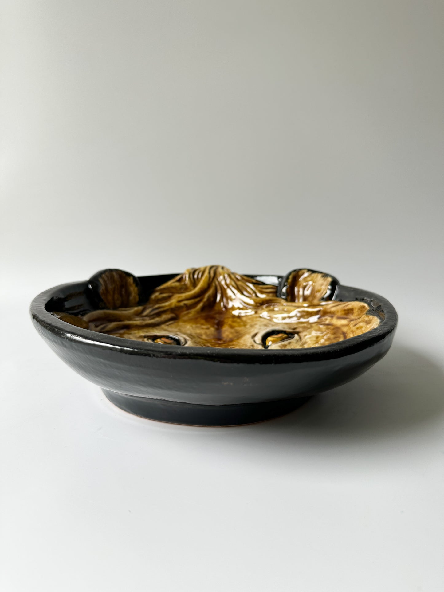 Vintage Lion Terracotta Bowl Made in Italy #1