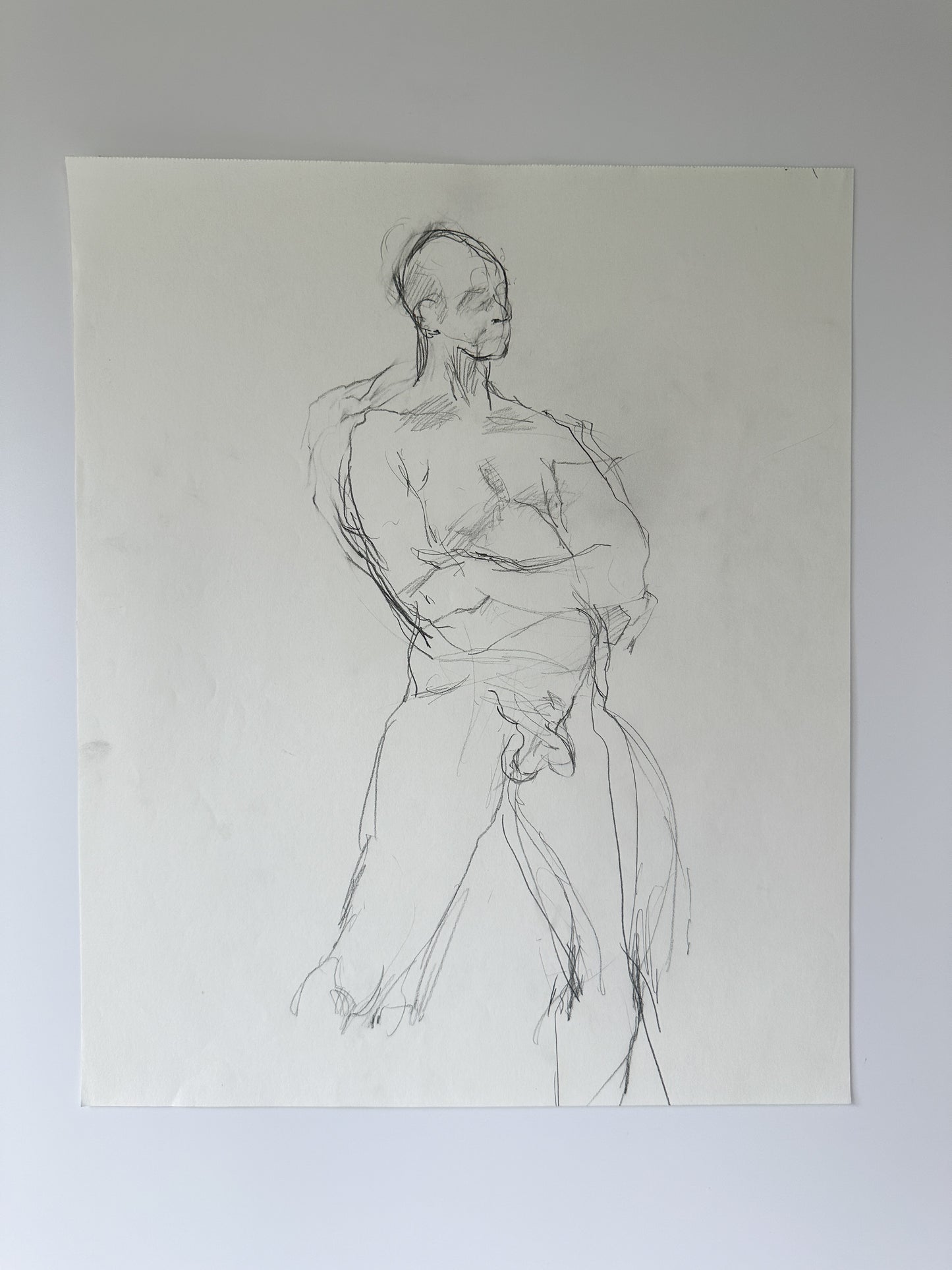 SERIES: 34 Nudes on White Paper by Jane Matteson