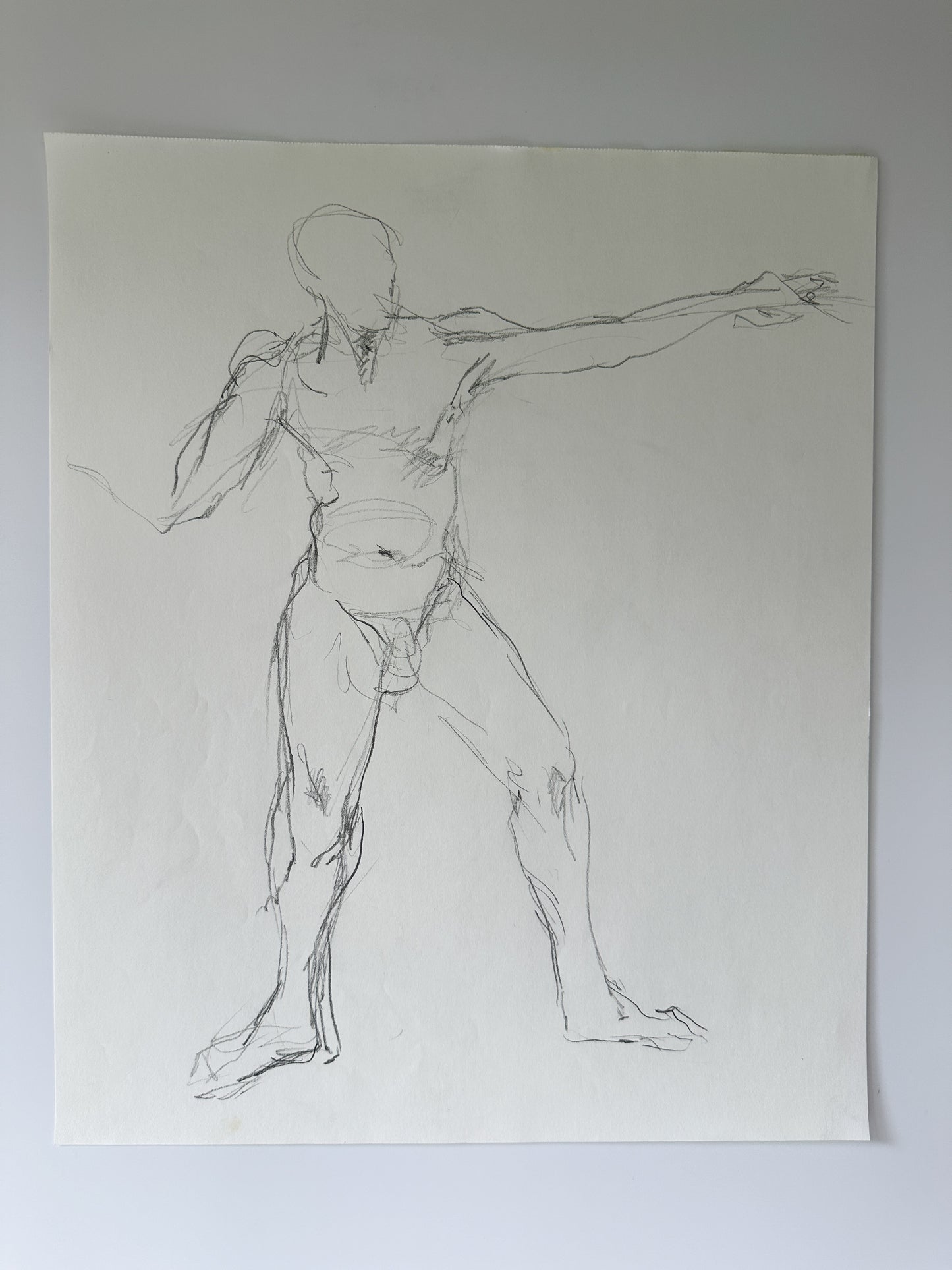 SERIES: 34 Nudes on White Paper by Jane Matteson