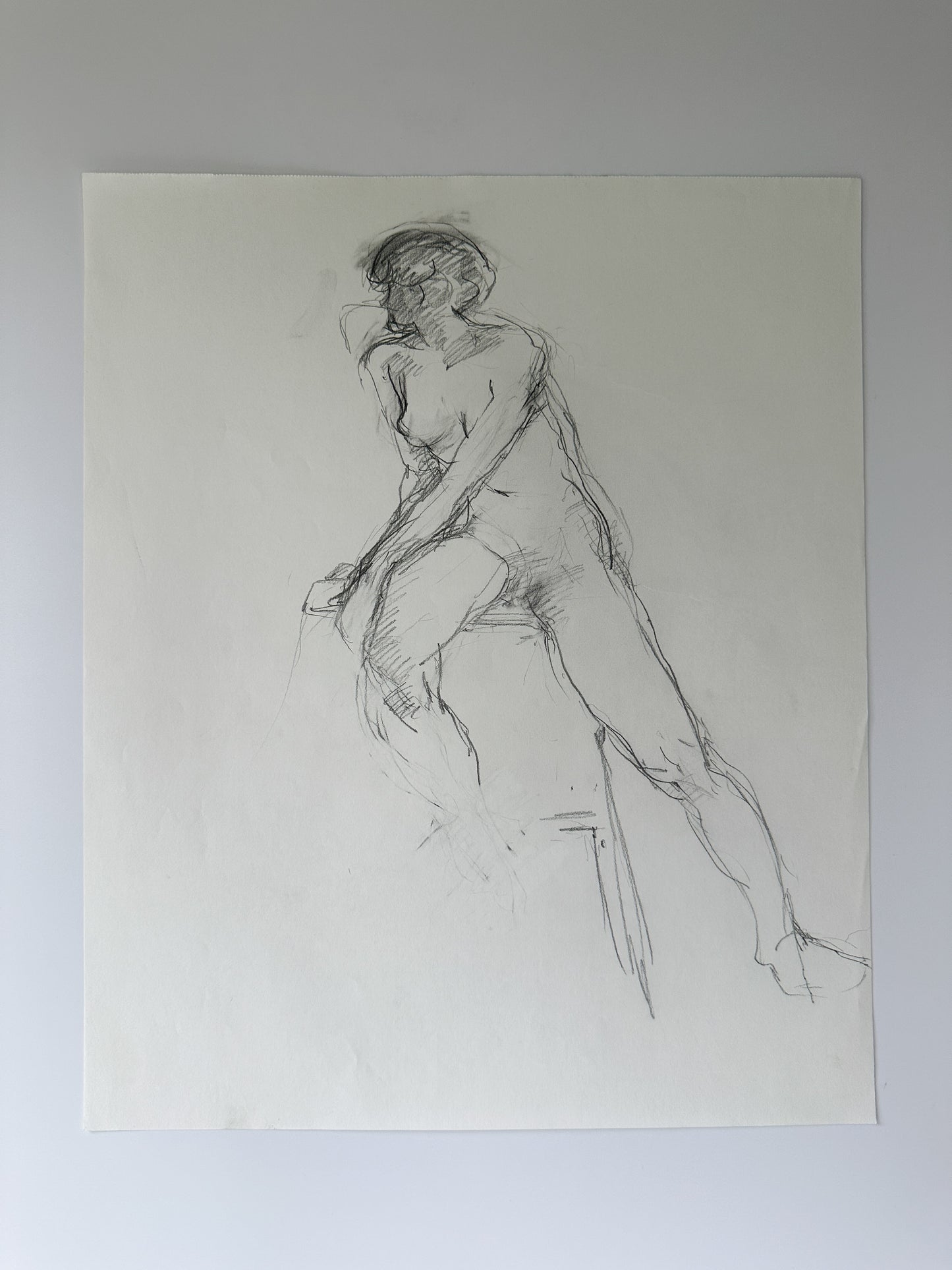 SERIES: 34 Nudes on White Paper by Jane Matteson