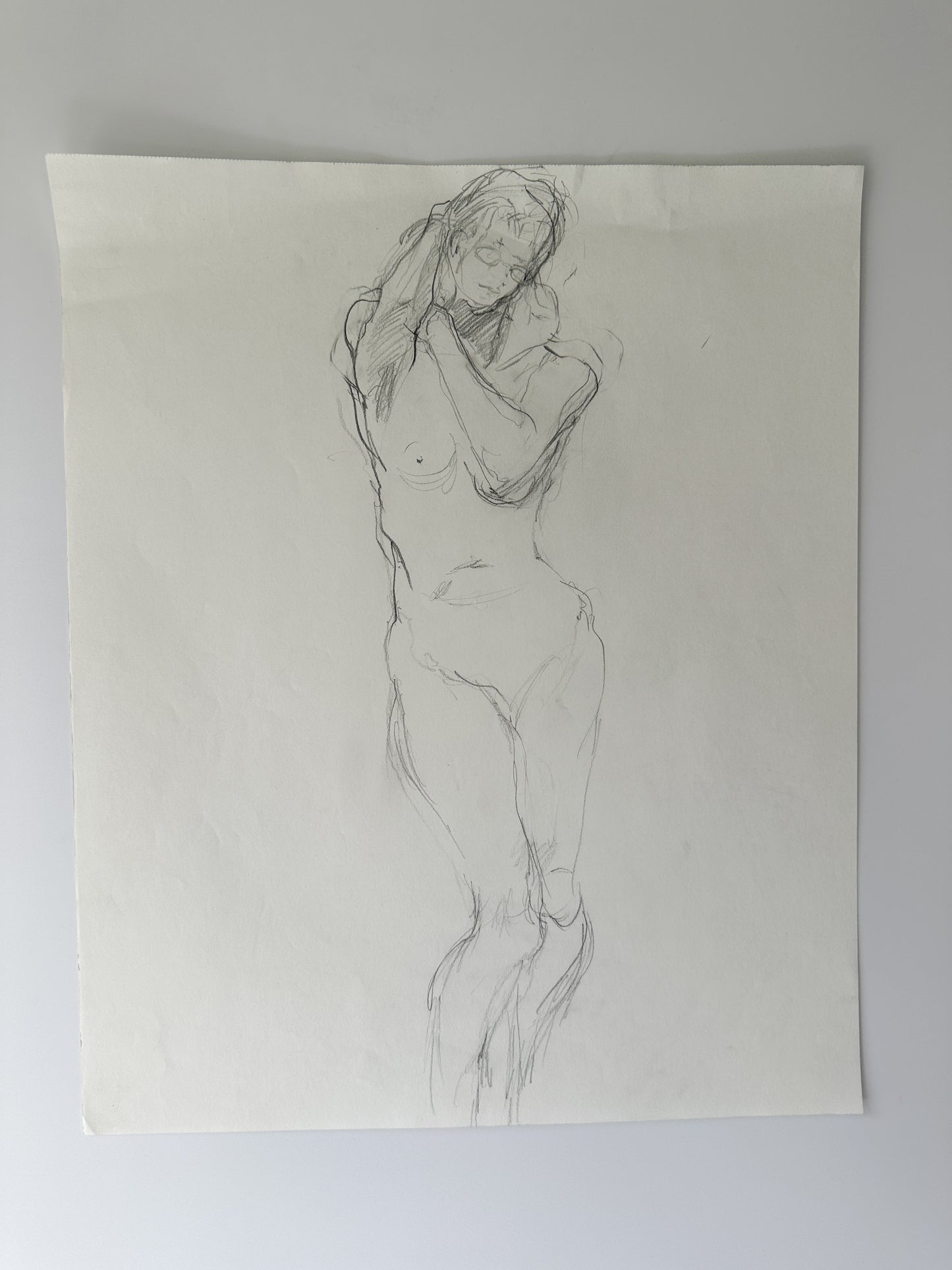 SERIES: 34 Nudes on White Paper by Jane Matteson
