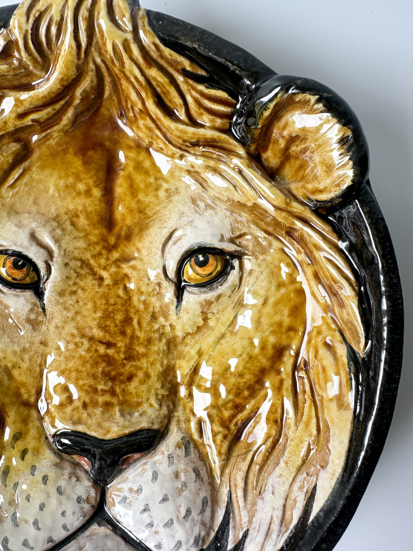 Vintage Lion Terracotta Bowl Made in Italy #1