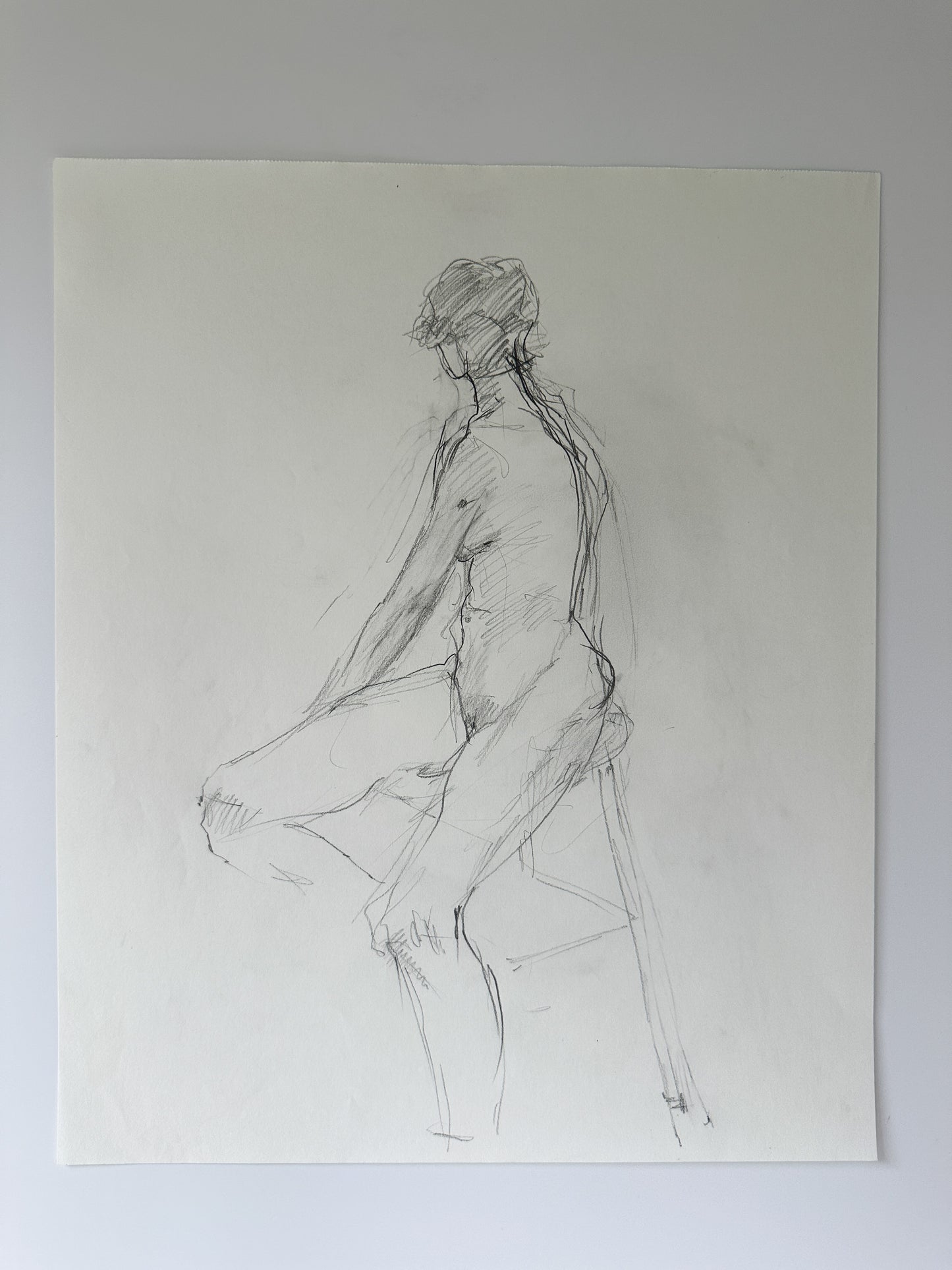 SERIES: 34 Nudes on White Paper by Jane Matteson