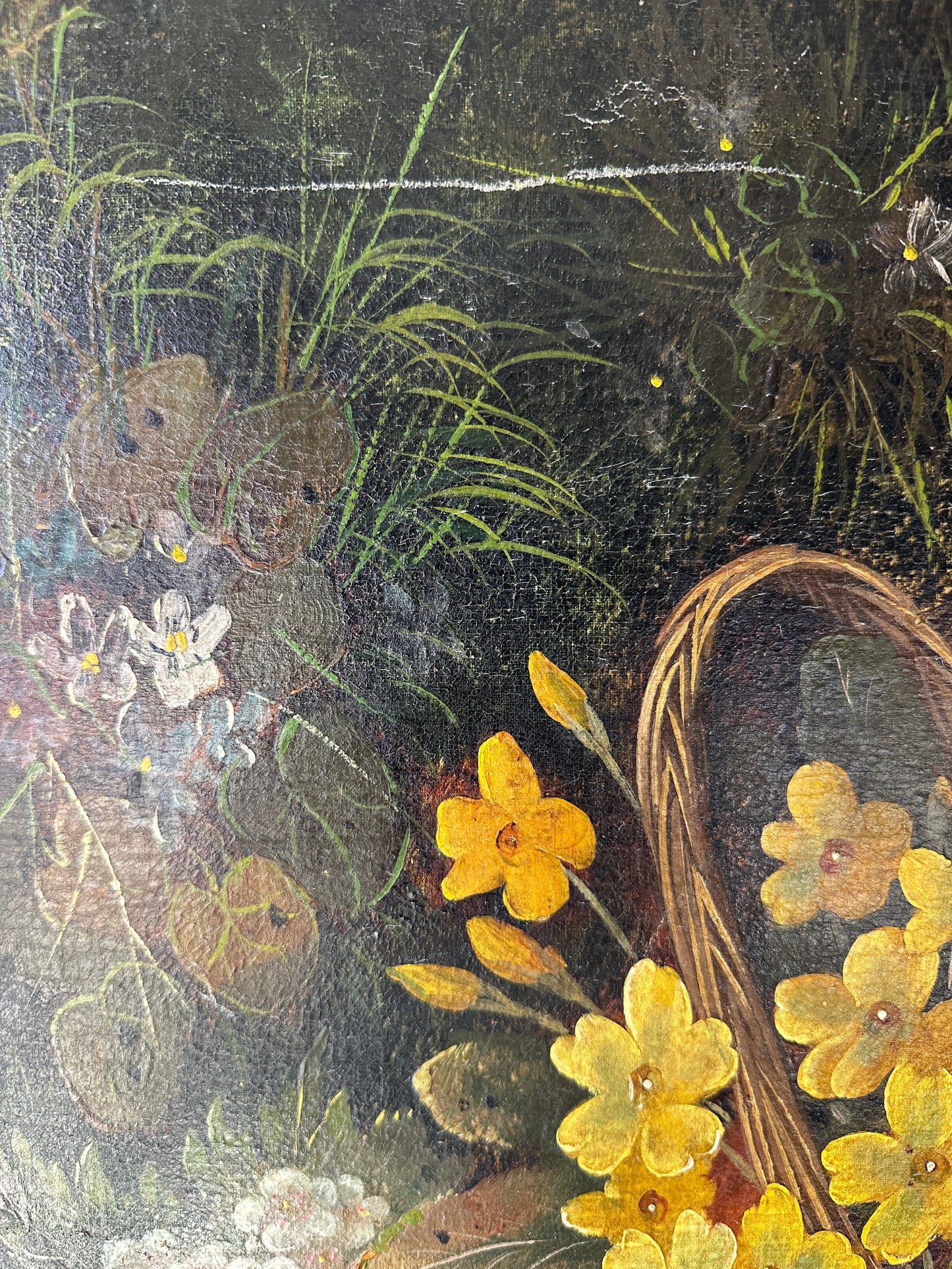Antique Floral Oil Painting (signed)