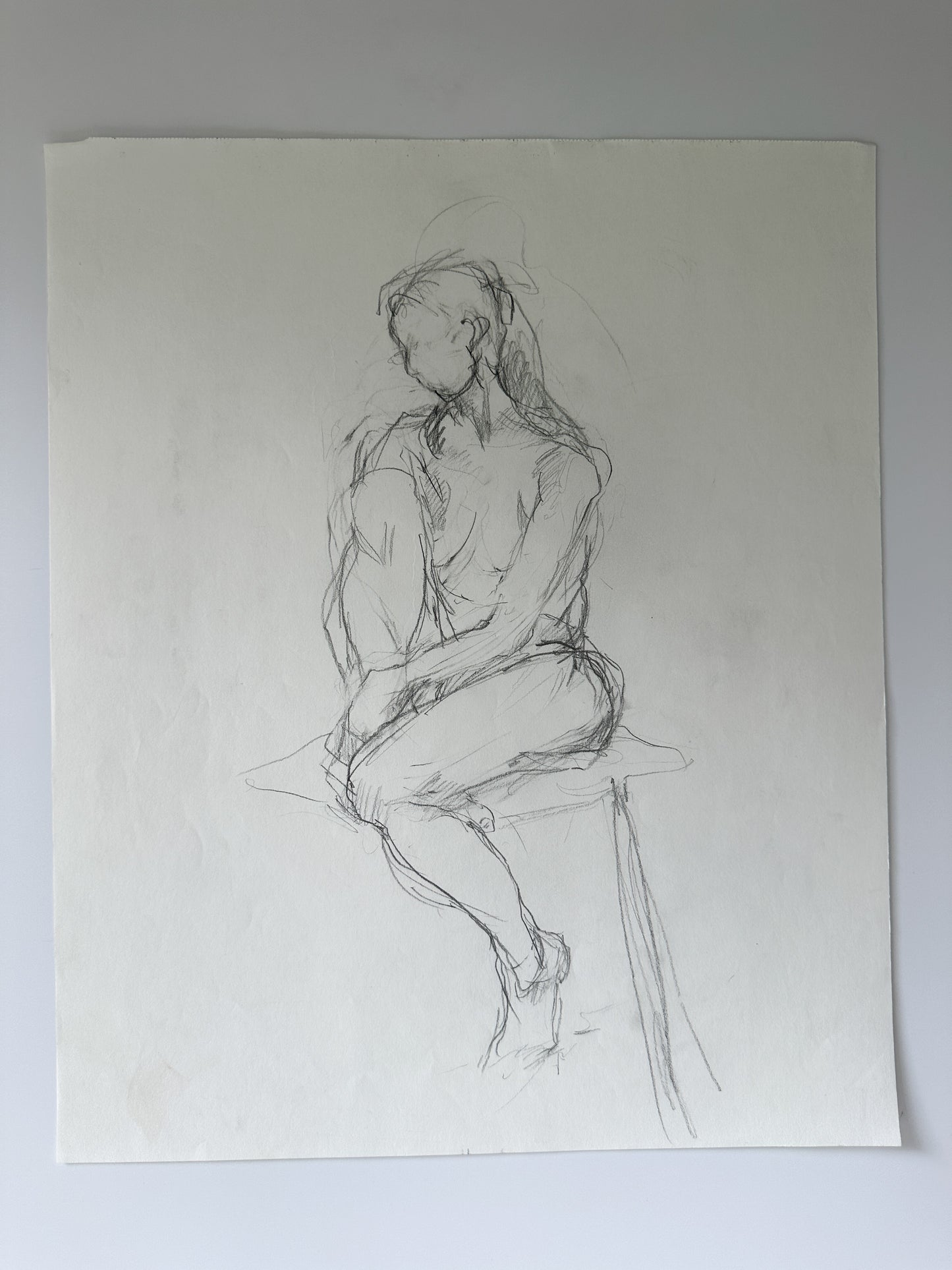 SERIES: 34 Nudes on White Paper by Jane Matteson