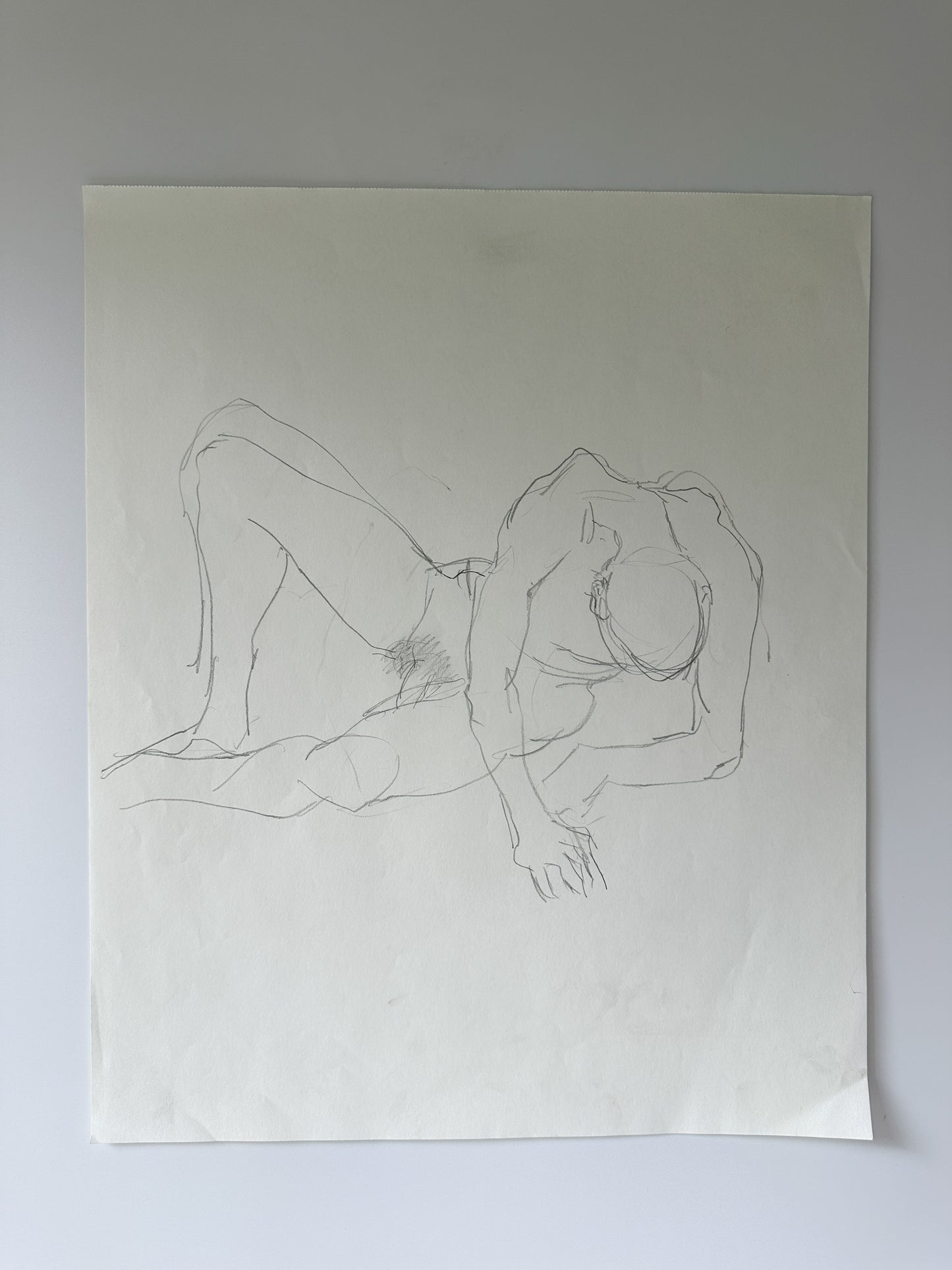 SERIES: 34 Nudes on White Paper by Jane Matteson